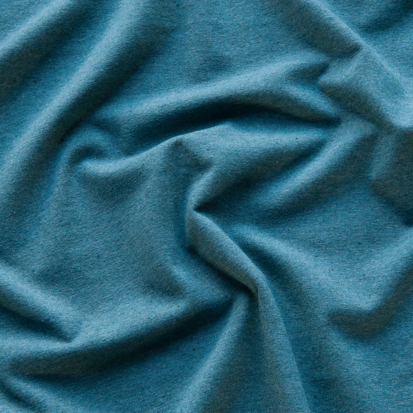 Recycled Cotton Jersey Fabric in Teal