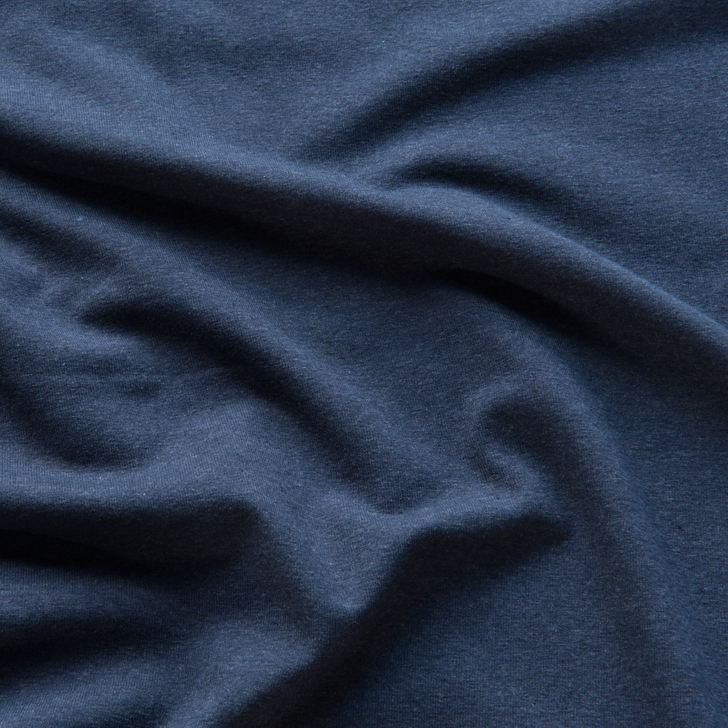 Recycled Cotton Jersey Fabric in Navy