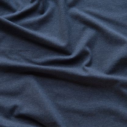 Recycled Cotton Jersey Fabric in Navy