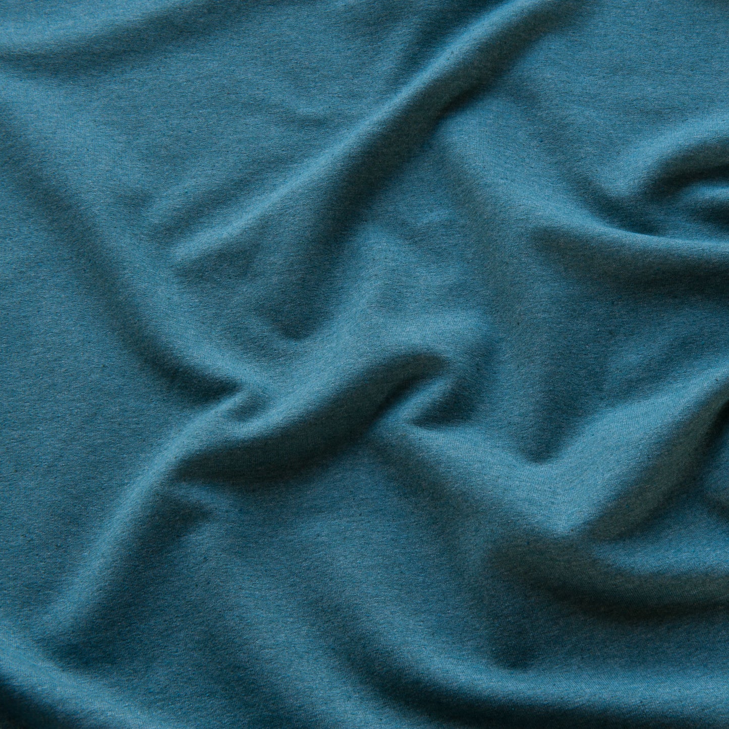 Recycled Cotton Sweatshirt Fabric in Teal