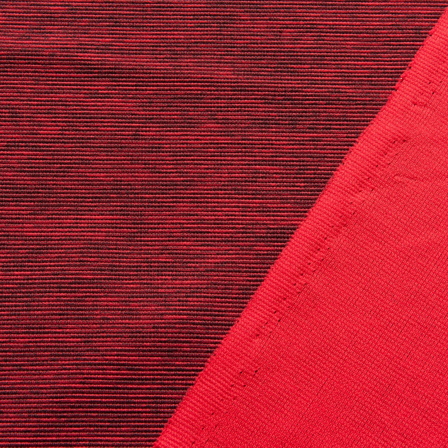 Red and Black Marl Textured Ponte Roma