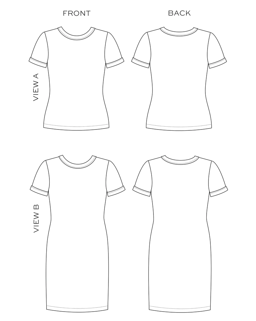 Rio Ringer T-Shirt and Dress Sewing Pattern - True Bias