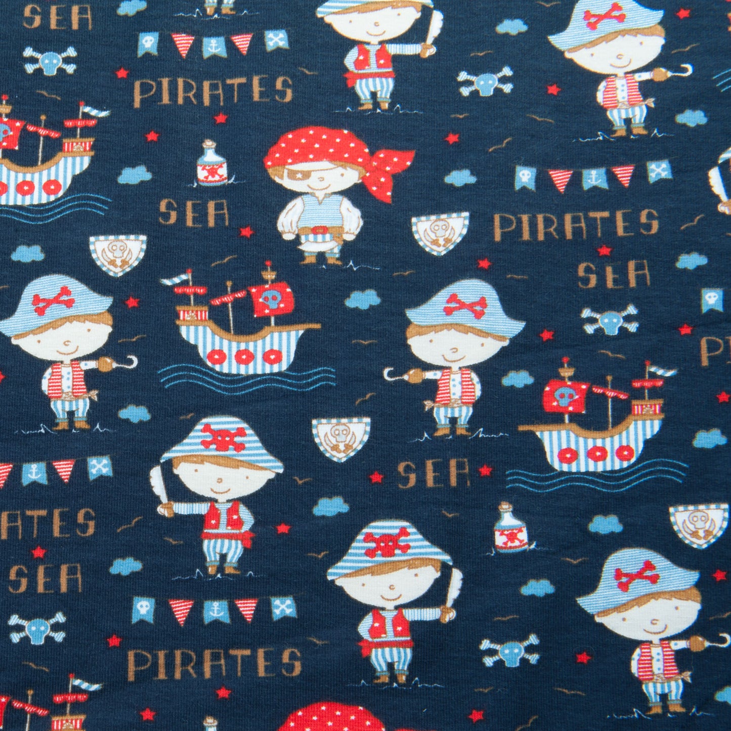Sea Pirates Cotton Jersey in Navy