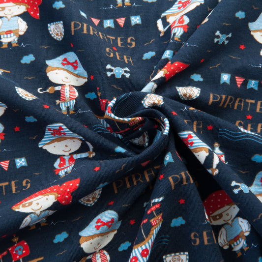 Sea Pirates Cotton Jersey in Navy