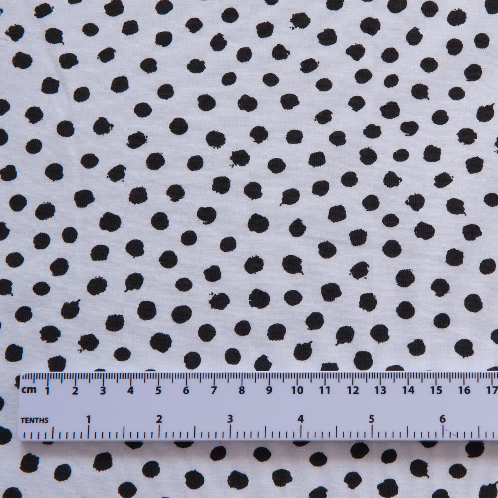 Spotty Organic Cotton Jersey in White