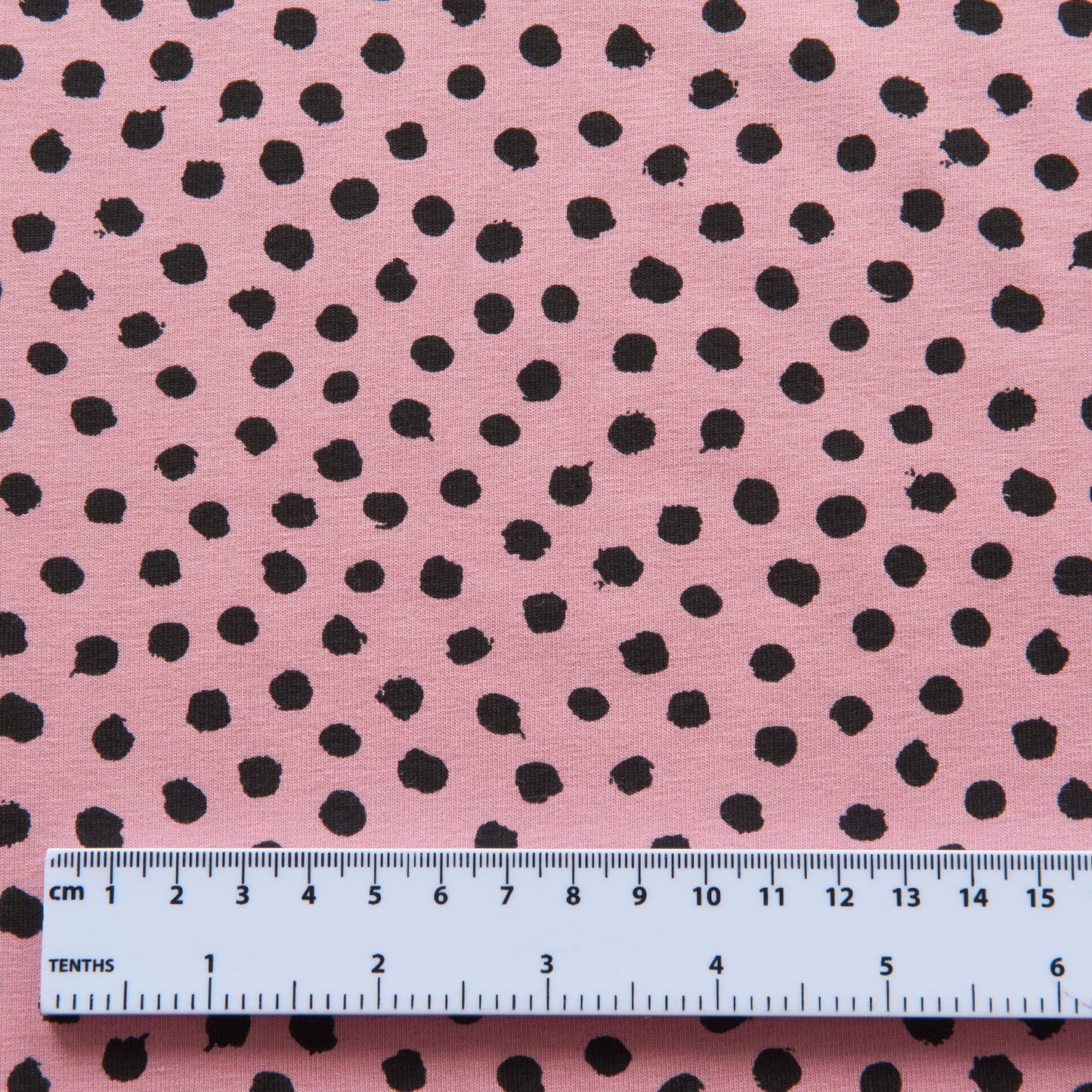 Spotty Organic Cotton Jersey in Rose - 1.74m Piece