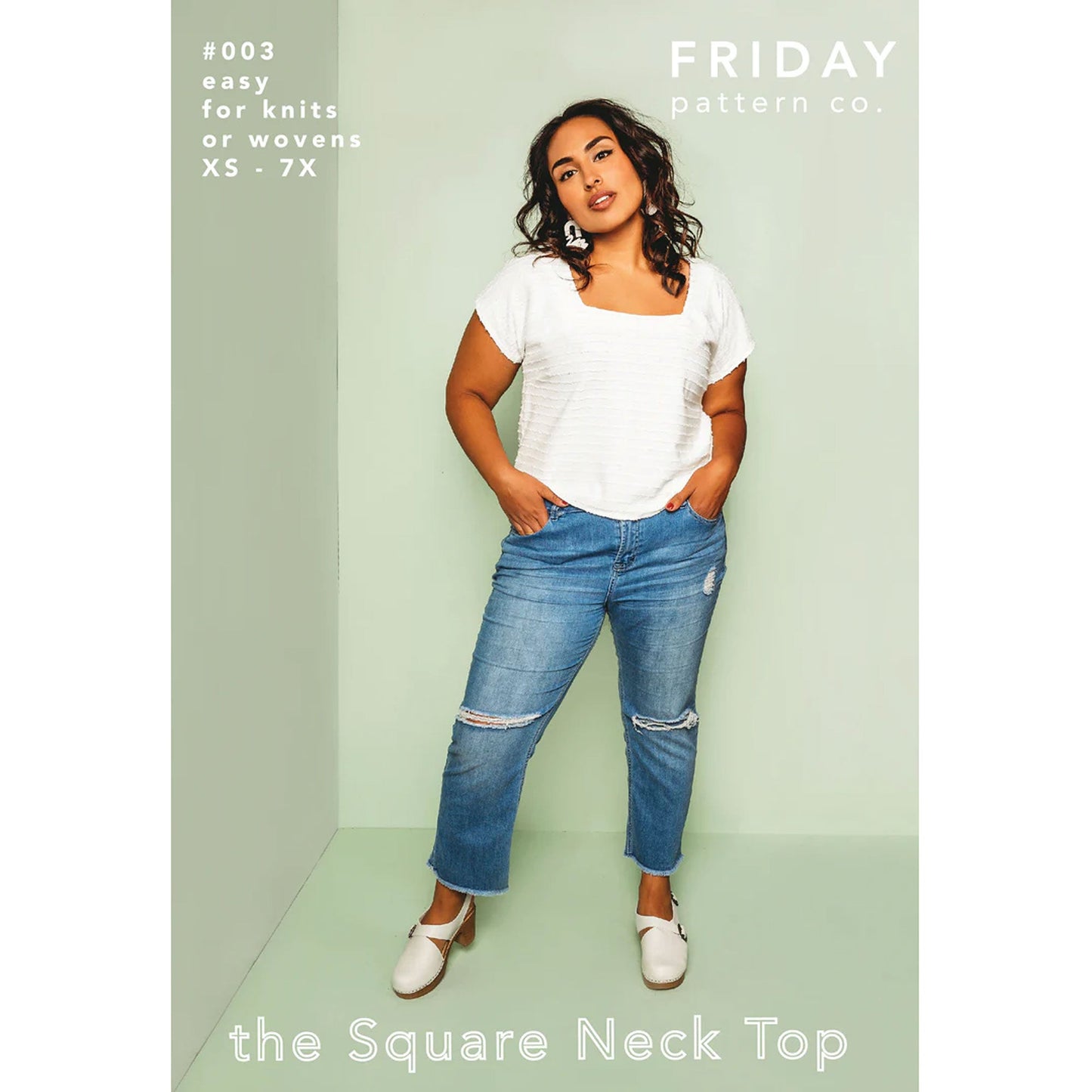 The Square Neck Top Sewing Pattern by Friday Pattern Company