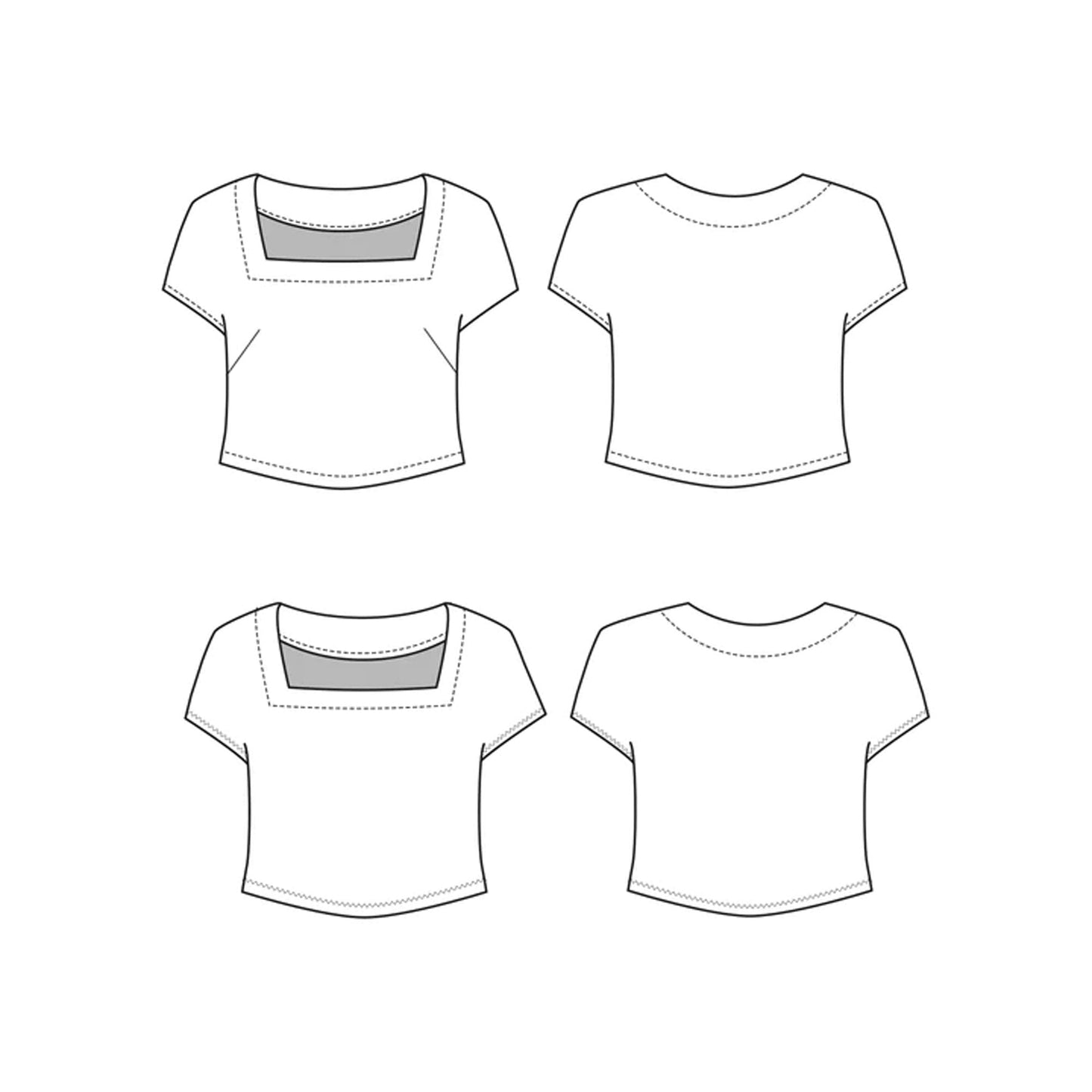 The Square Neck Top Sewing Pattern by Friday Pattern Company