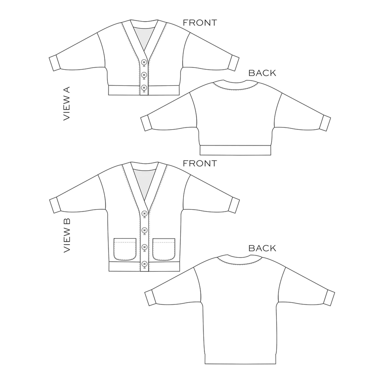 Marlo Sweater Sewing Pattern (Size 14-30) - True Bias