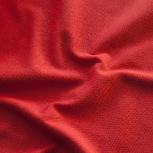 Organic Cotton Tubular Ribbing in Red