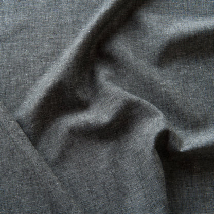 Viscose Linen Fabric in Black Melange